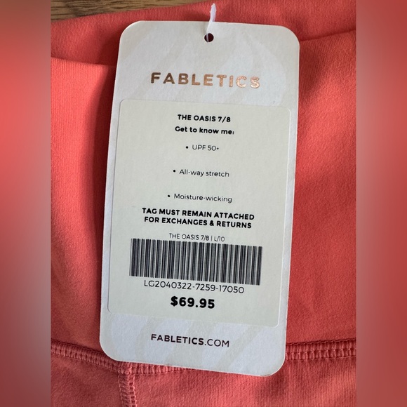 NWT - Fabletics Coral Matching Workout Set - L/XL - Picture 3 of 8